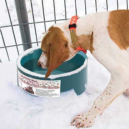 PETLESO Dog Heated Water Bowl for Outdoor Winter Pets P7588