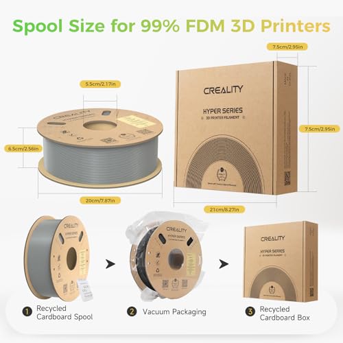 Creality PLA Plus Filament 1.75mm Rainbow Multicolor 1KG Spool O376011