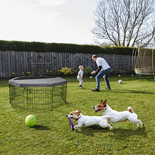 PETIME Foldable Metal Dog Exercise Pen 8 Panel with Bottom Pad C444