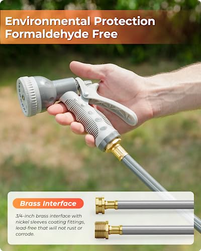 Ayleid Retractable Garden Hose Reel, 1/2 in x 100 ft, Wall Mounted, Grey Q139915