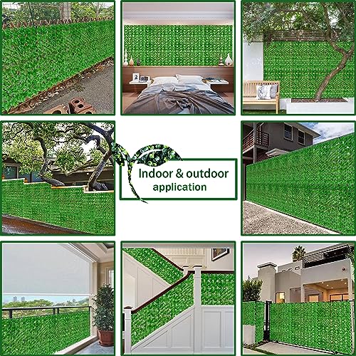 Artificial Ivy Privacy Fence Wall Screen 40x120 in UV-Anti Faux Greenery Backdrop U1001