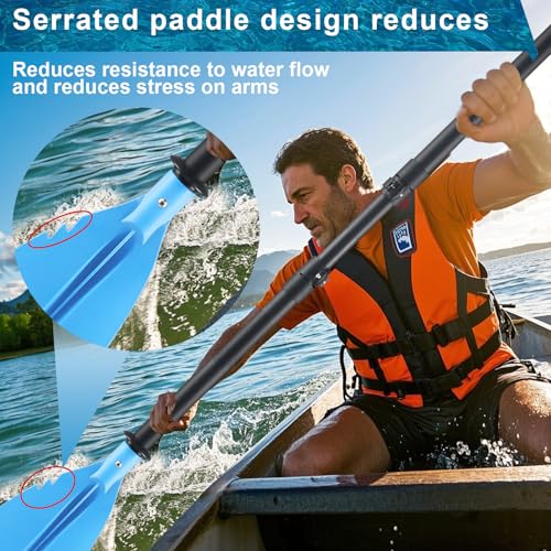 Kayak Paddle 4 Pieces Telescopic 70-97 inch for Kayaking Canoeing Boating Z1995