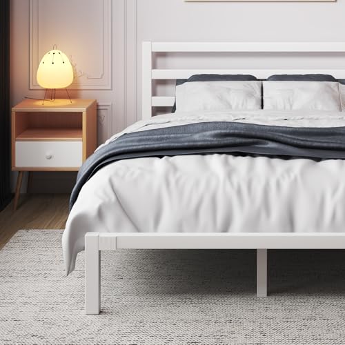 Full Size Heavy Duty Metal Platform Bed Frame with Under Bed Storage, Black R9813