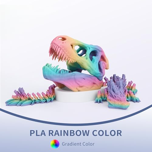 Rainbow 3D PLA Printer Filament 1.75mm Matte, 1kg P386477