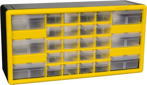 Akro-Mils 24-Drawer Plastic Storage Cabinet, Black I624065