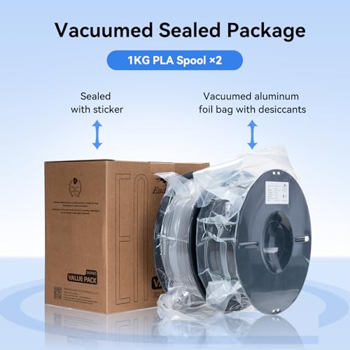 Creality 2kg Black & White PLA 1.75mm Filament Bundle for 3D Printing L6778