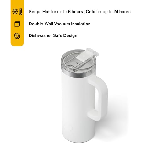 RTIC 20oz Road Trip Travel Mug with Lid and Handle, Insulated Stainless Steel P393441
