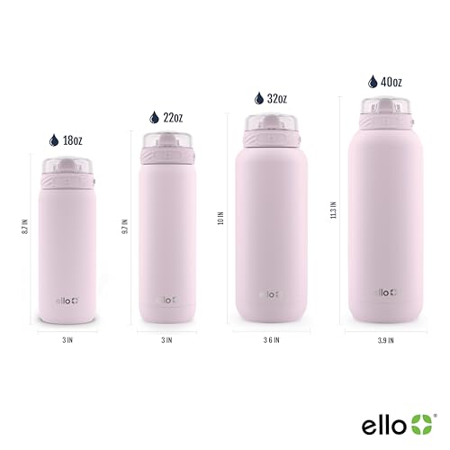 Ello Cooper 32oz Stainless Steel Water Bottle with Straw and Handle Q4598