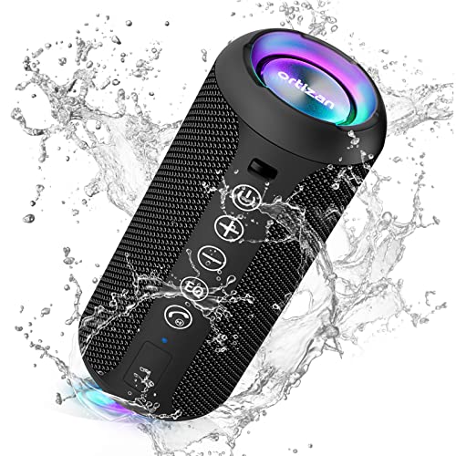 Ortizan Portable Bluetooth Speaker IPX7 Waterproof 24W Loud Sound, Black J77282