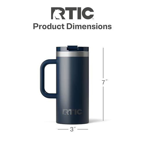 RTIC 20oz Road Trip Travel Mug with Lid and Handle, Insulated Stainless Steel P393441