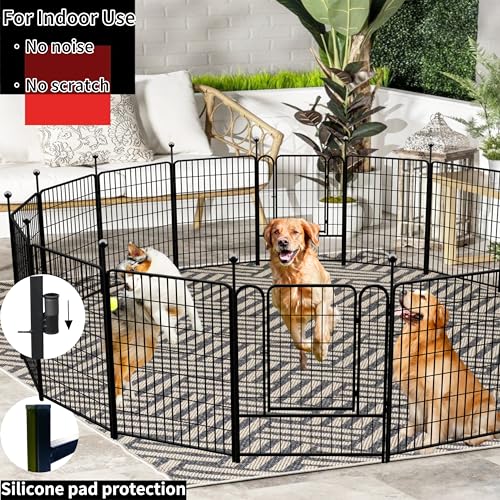 Dog Playpen Outdoor 36" High Heavy Duty for Medium/Large Dogs with Stakes V166