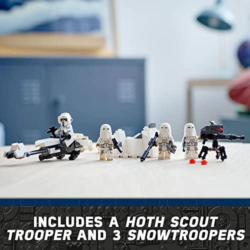 LEGO Star Wars Snowtrooper Battle Pack 75320 Building Toy with 4 Figures and Speeder Bike Y7649