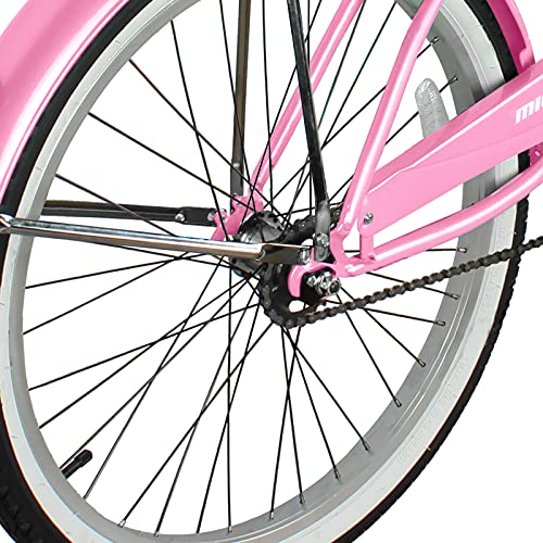 MICARGI 26 Inch Adult Cruiser Bicycle 7 Speeds Step-Through Steel Frame J7762