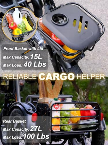 Breeze Pro Folding Electric Tricycle for Adults, 1200W 48V 20AH Fat Tire E-Trike W158192