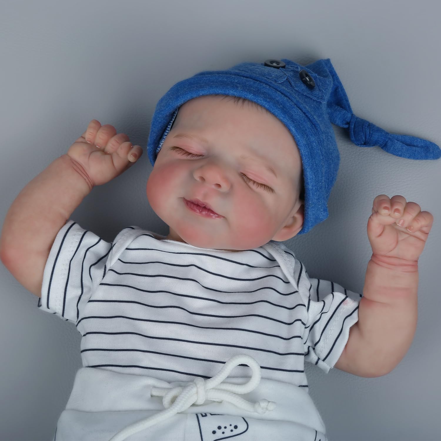 WOOROY Realistic Reborn Baby Dolls Boy - 18-Inch Newborn with Soft Cloth Body N16915
