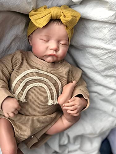 Realistic 18 Inch Reborn Baby Doll Levi Handmade Silicone Vinyl Sleeping Girl T958729