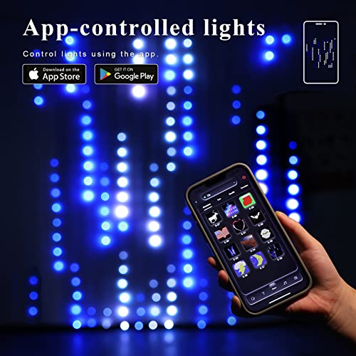 JMEXSUSS 300 LED Remote Control Christmas Curtain Lights, Warm White V64841