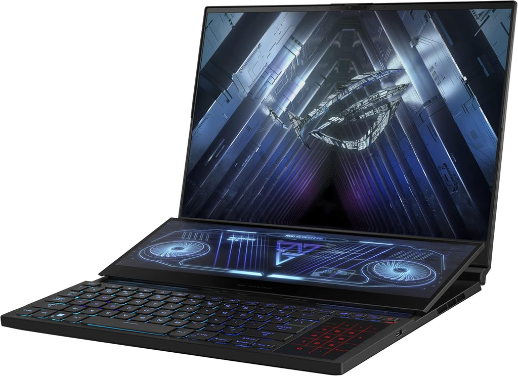 ASUS ROG Zephyrus Duo 16 (2022) Gaming Laptop, 16” 165Hz ROG Nebula HDR QHD 16:10 Display, NVIDIA GeForce RTX 3070 Ti, AMD Ryzen 9 6900HX, 32GB DDR5, 1TB SSD, Windows 11, GX650RW-XS96,Black (Renewed)