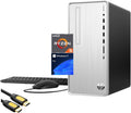 HP Pavilion Desktop, AMD 6-Cores Ryzen 5 5600G (Up to 4.4GHz), 16GB RAM, 2TB NVMe SSD + 2TB HDD, WiFi 6, 3-in-1 Media Card Reader, RJ45, USB-C, Bluetooth, Keyboard & Mouse, SPS HDMI, Win 11 Pro