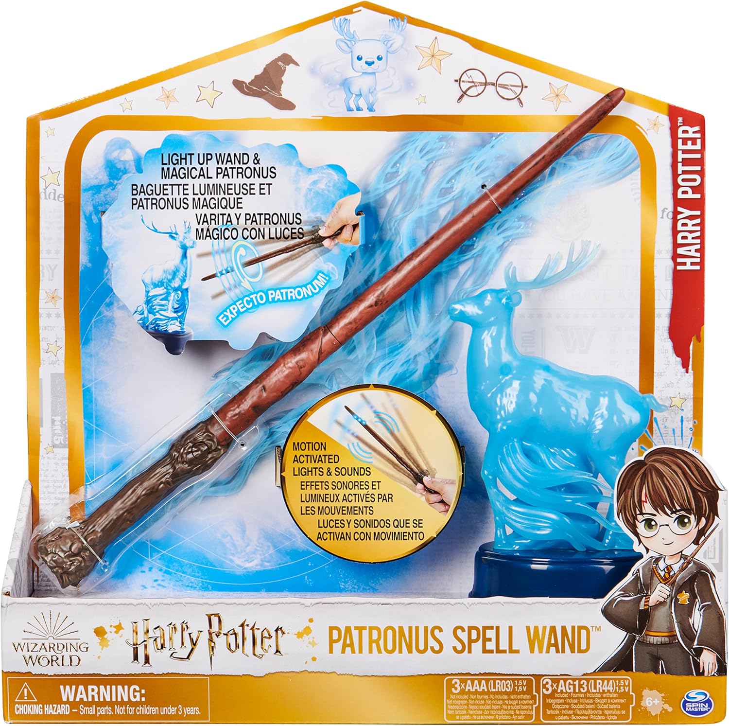Harry Potter 13" Light-Up Patronus Wand Collectible Toy with Figure I9133