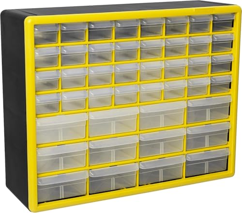 Akro-Mils 24-Drawer Plastic Storage Cabinet, Black I624065
