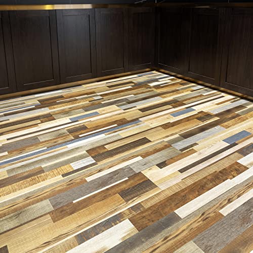 Self Adhesive Vinyl Flooring Planks Wood Effect Waterproof Grey 36pcs U963416