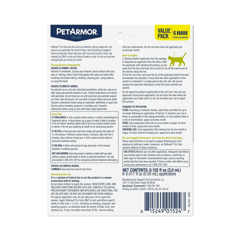 PetArmor Flea & Tick Spot Treatment for Cats O857525