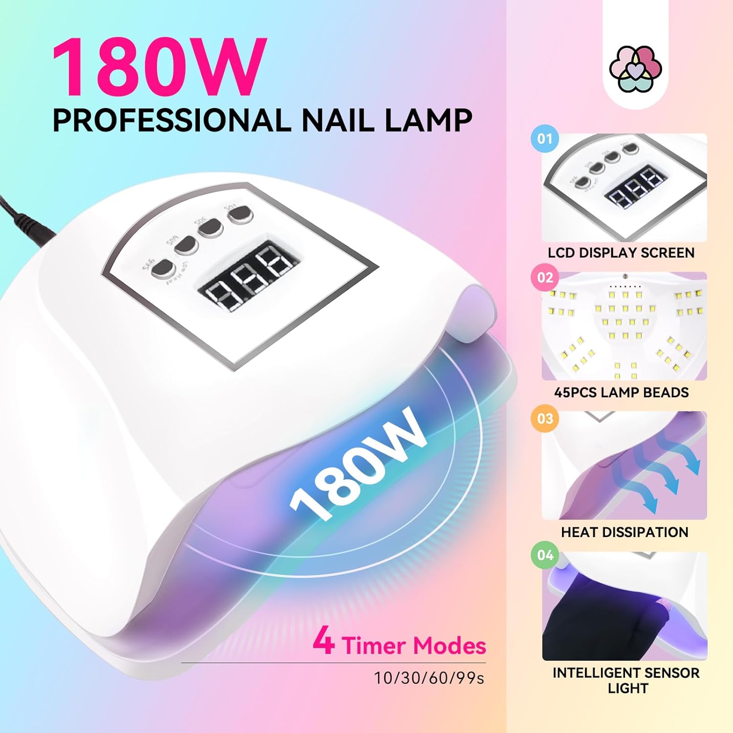 Saviland Gel Nail Polish Kit with UV Light, 27+3 Colors, Soak-Off Gel, Nail Lamp & Drill V113352