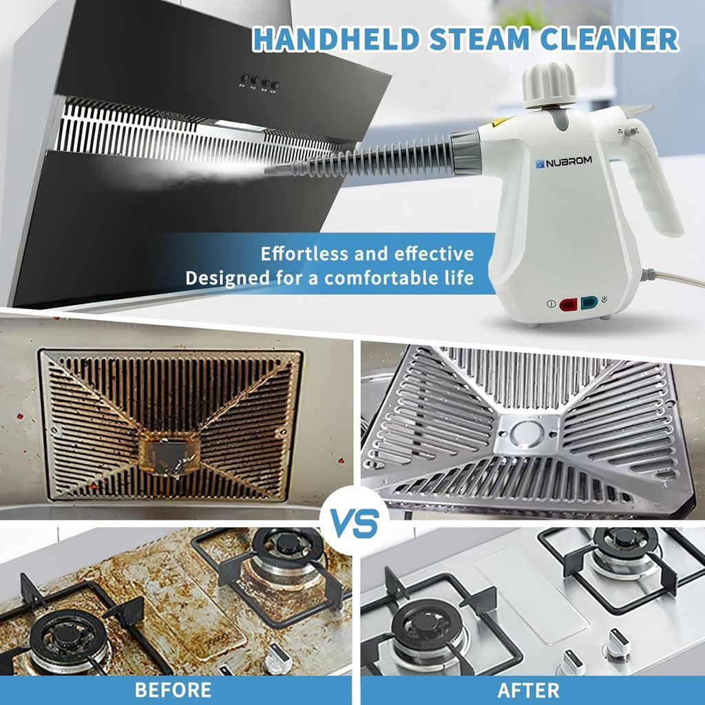 Pressurized Handheld Steam Cleaner with 10 Accessories for Home Use E220453