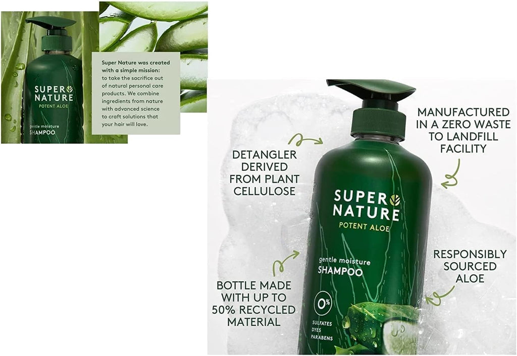 Super Nature Potent Aloe Gentle Moisture Shampoo 30 Fl Oz Q42227