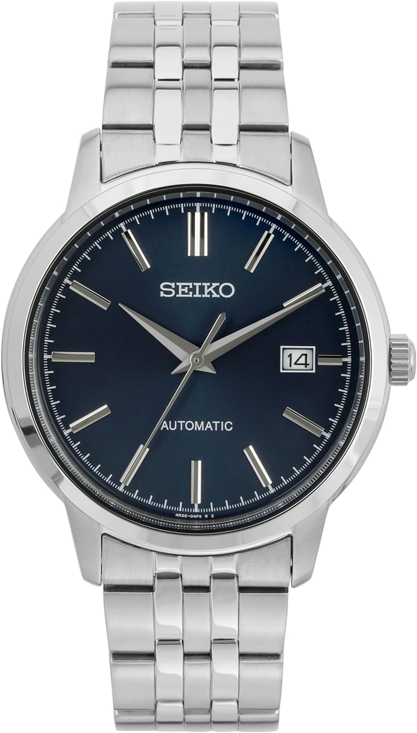 Seiko Men Analog Automatic Watch with Stainless Steel Strap SRPH87K1, Blue, Bracelet
