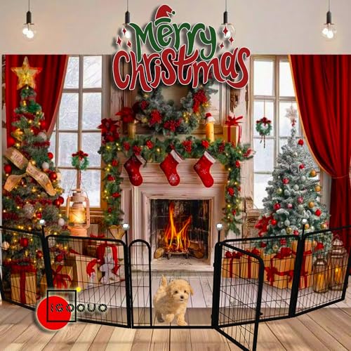 Dog Playpen Outdoor 36" High Heavy Duty for Medium/Large Dogs with Stakes V166