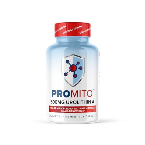 ProMito - Urolithin A Supplement - 500mg Pure Urolithin A Dietary Supplement for Men & Women - Good Alternative to NMN, NAD, CoQ10, Resveratrol & PQQ - Max Life Naturals, 28 Capsules