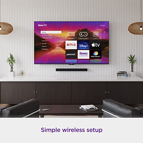 Roku TV Wireless Soundbar 2023 for RokuTV, Black K357286