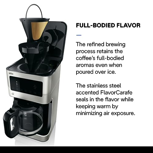 Braun BrewSense 12-Cup Drip Coffee Maker, Stainless Steel X2812