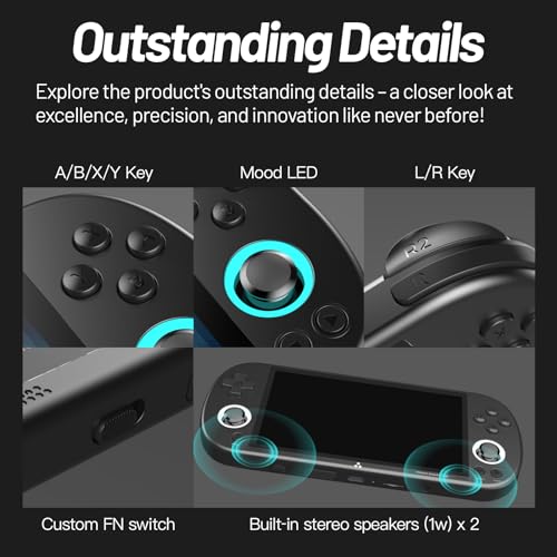 Trimui Smart Pro 4.96" Handheld Game Console with 128G SD Card (Black) U327
