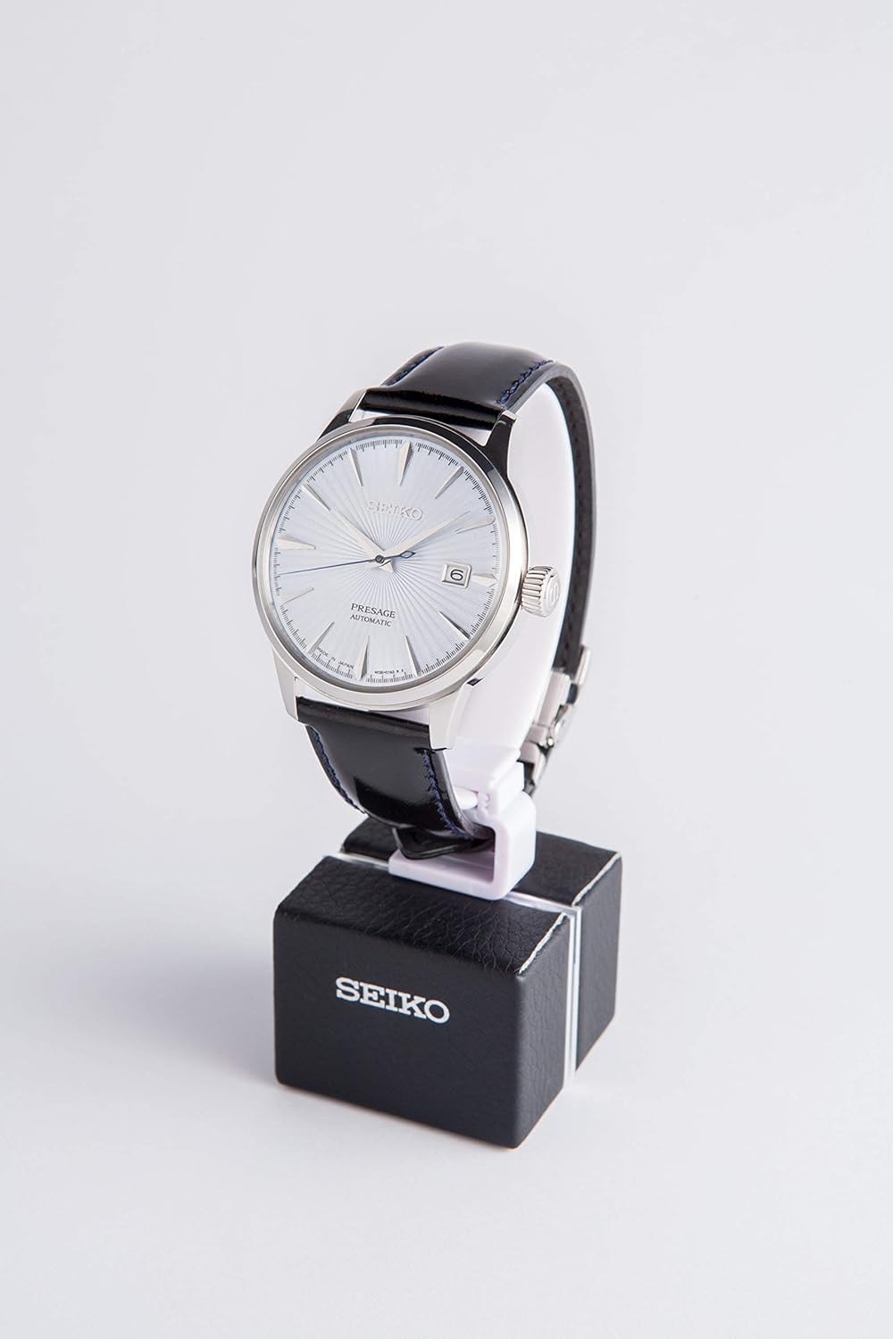 Seiko presage Mens Analog Automatic Watch with Leather Bracelet SRPB43J1