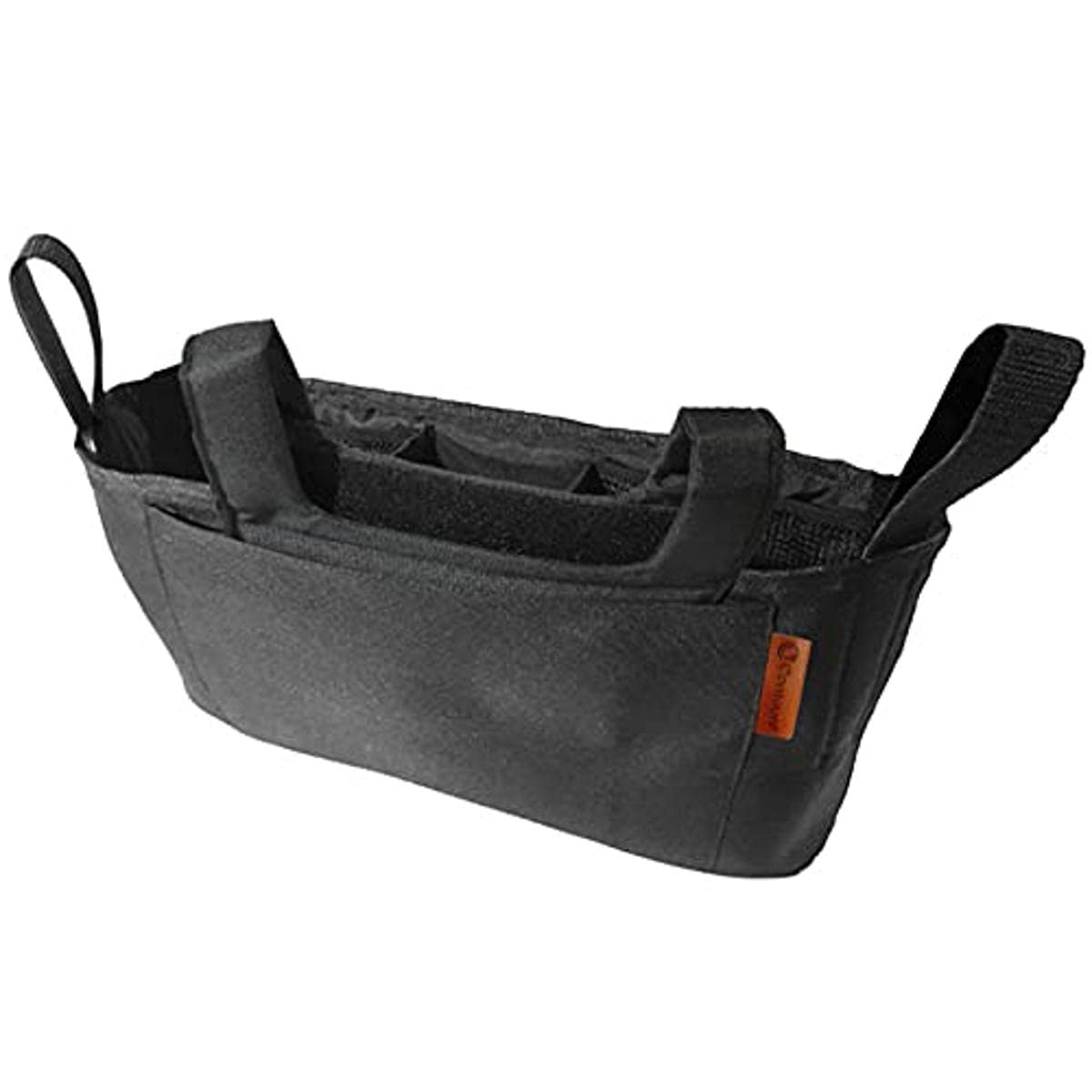Contours Curve V2 Convertible Tandem Double Stroller with Elite V2 Parent Organizer - Black Herringbone P85885