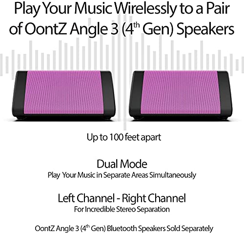 OontZ Angle 3 Portable Bluetooth 5.4 Speaker, IPX5 Water-Resistant, Black B762769