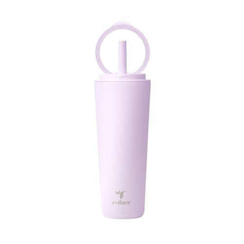 Halo 32 oz Stainless Steel Vacuum Insulated Tumbler with Flip Handle Lid, Lilac Bud H350