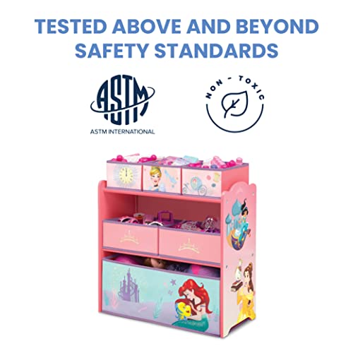 Delta Children 6 Bin Toy Storage Organizer, Disney Princess G9256