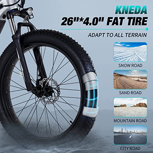 PEXMOR Electric Bike for Adults, 750W 26" Fat Tire, 48V 14AH Removable Battery S493166