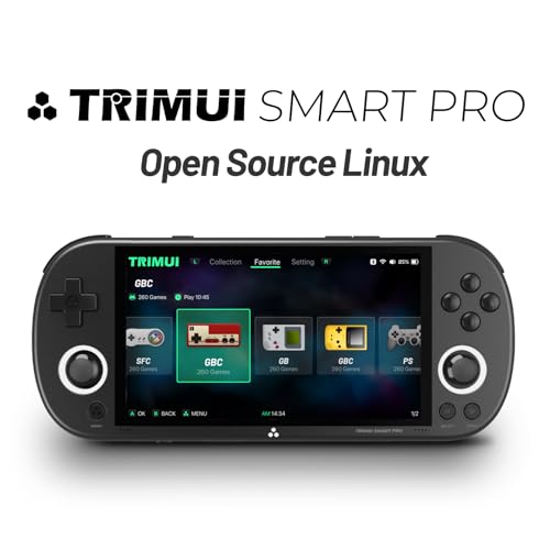 Trimui Smart Pro 4.96" Handheld Game Console with 128G SD Card (Black) U327