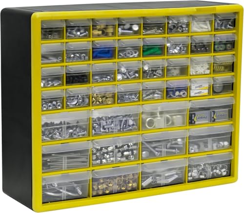 Akro-Mils 24-Drawer Plastic Storage Cabinet, Black I624065