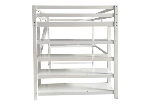 Queen Size Murphy Bed with Desk & Charging Station, White K505073