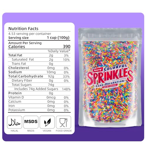 Christmas Sprinkles Bulk 1 lb - Red White Green Round Baking Toppings O347849