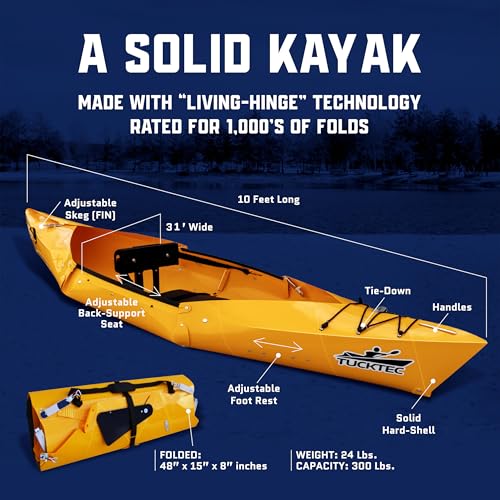 Tucktec 10' PRO Foldable Kayak for Adults, Made in USA V395460