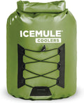 ICEMULE Pro Large Collapsible Backpack Cooler – Hands Free, 100% Waterproof, 24+ Hours Cooling, Soft Sided Cooler for Hiking, Camping, Fishing & Picnics, 23 Liter, Fits 24 Cans + Ice, Olive