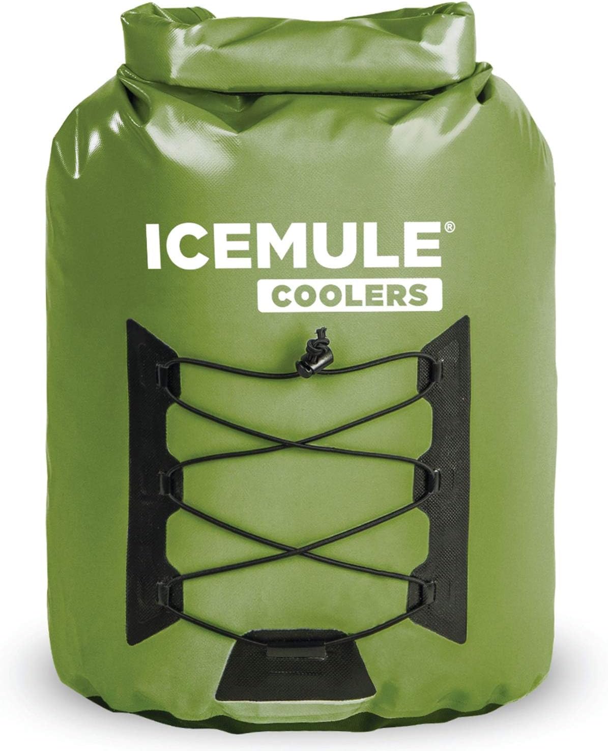 ICEMULE Pro Large Collapsible Backpack Cooler – Hands Free, 100% Waterproof, 24+ Hours Cooling, Soft Sided Cooler for Hiking, Camping, Fishing & Picnics, 23 Liter, Fits 24 Cans + Ice, Olive