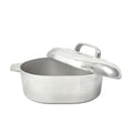 IMUSA Heavy Duty Cajun Oval Cast Aluminum Roaster 13", Silver